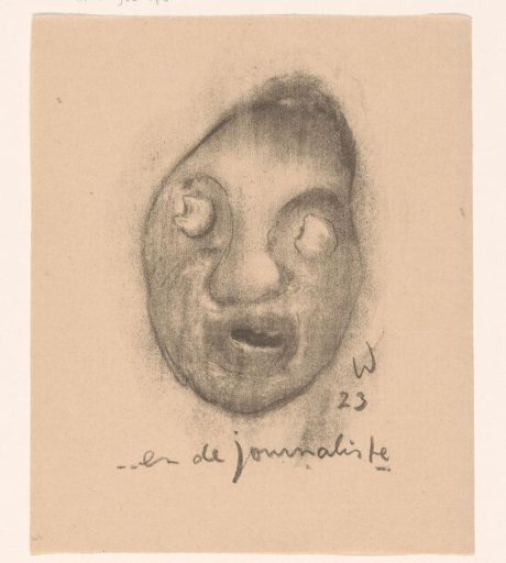 Caricature of a Female Journalist