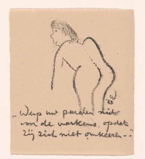 Bent-Forward Nude Figure