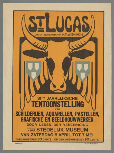 St. Lucas, 31st annual exhibition of paintings, watercolors, pastels, graphic and sculptural works at the Stedelijk Museum from Saturday, April 8 to May 7.