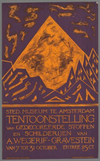 Stedelijk Museum Amsterdam. Exhibition of decorated fabrics and paintings by A. Wegerif-Gravestein from October 7 to 31.