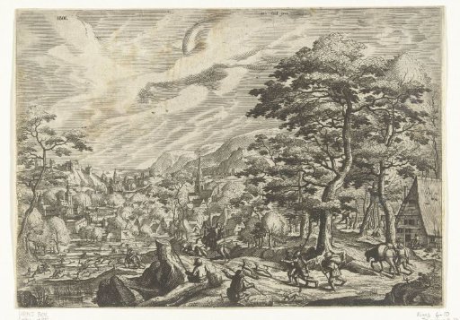 Landscape with a falconer