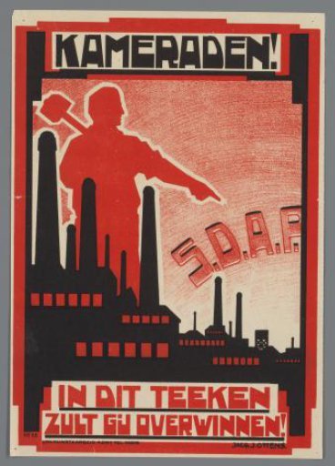 Comrades! In this sign [S.D.A.P.] you will triumph!
