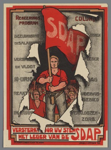 Strengthen the army of the S.D.A.P. with your vote