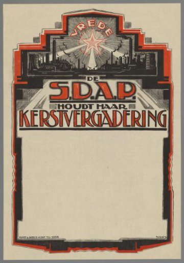 Peace. The S.D.A.P. holds its Christmas meeting