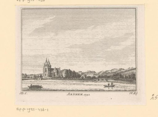 View of Arnhem from the river, 1742