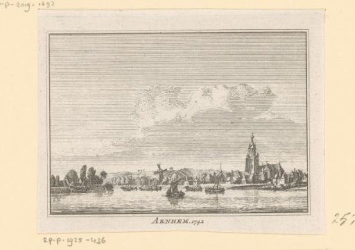 View of Arnhem from the river, 1742