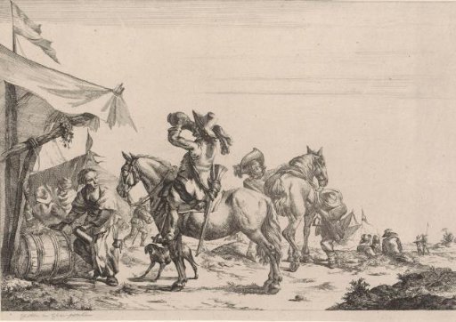 Horsemen Resting by a Tent