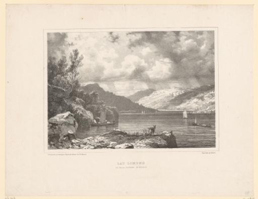 View of Loch Lomond, seen from the cave of Rob-Roy