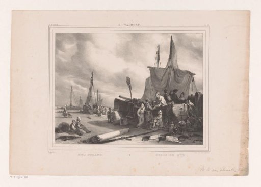 Unloading boats on the beach