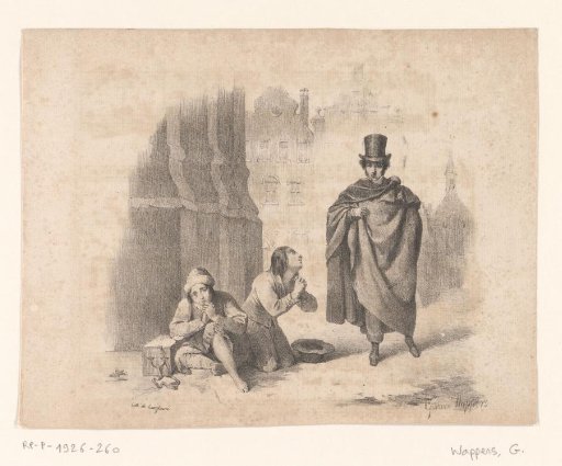 Two children asking for alms