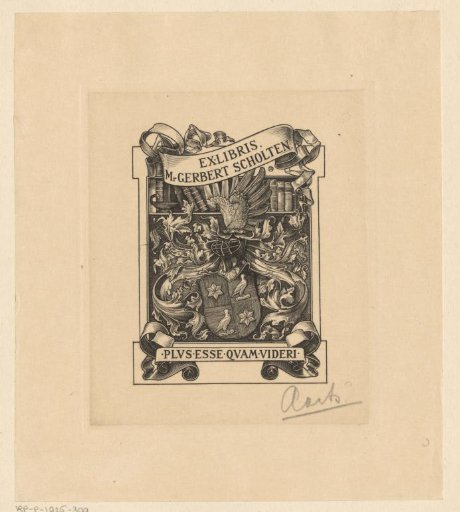 Ex libris of Gerbert Scholten