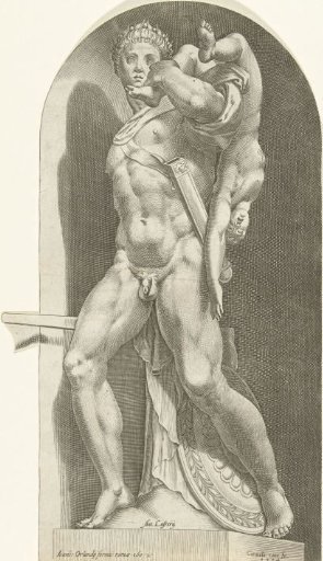 Statue of a Naked Warrior with the Body of a Dead Child