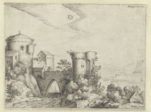 River landscape with a castle
