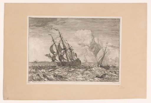 Seascape with ships