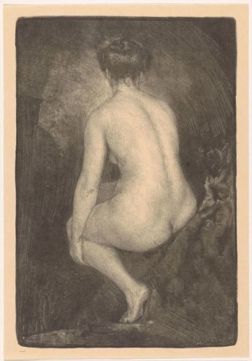 Seated nude woman
