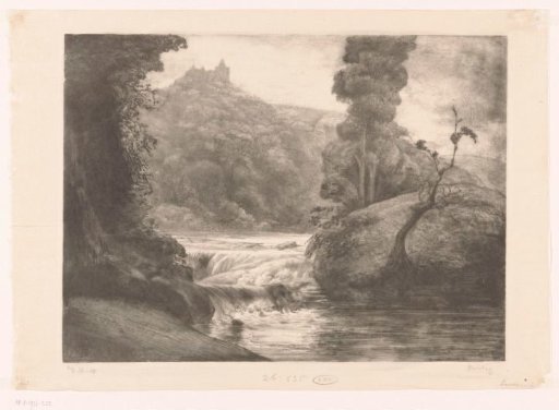Landscape with waterfall