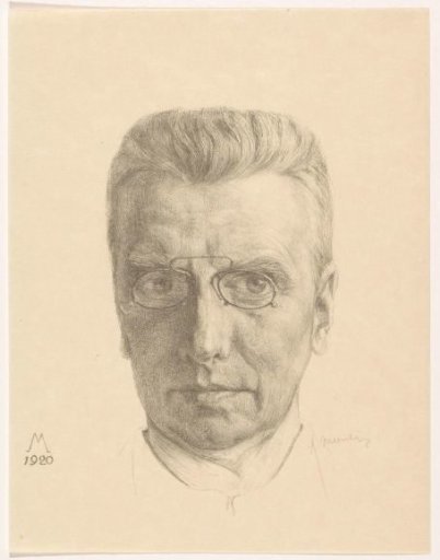 Self-portrait with pince-nez