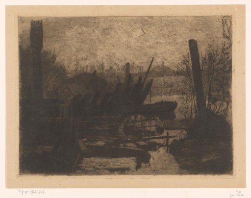 Wrecks in a polder landscape