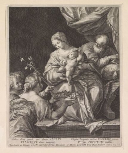 Holy Family with Two Angels