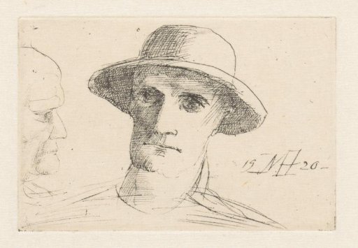 Man with hat and profile