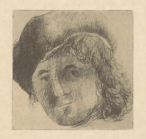 Young man with cap and curly hair