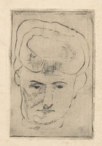 Man looking down with cap