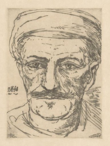 Old man with moustache and cap