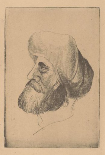 Man with beard and turban in profile