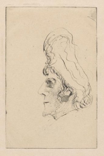 Woman with hat in profile