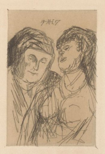 Young woman and nun