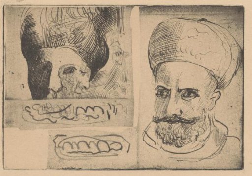 Study of Three Men's Heads