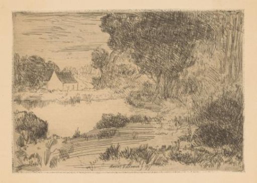 Fen with House in the Forest