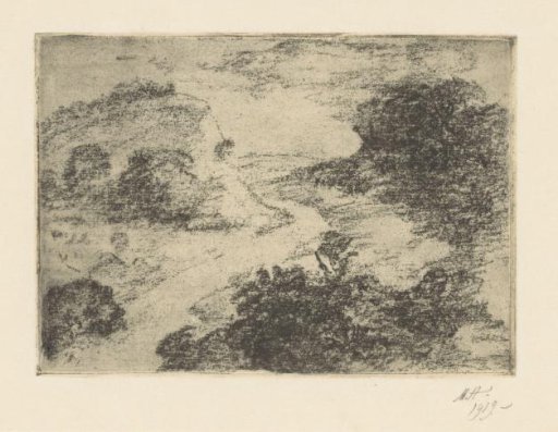 Landscape with Rock and Path