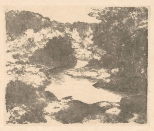 Hilly Landscape with River