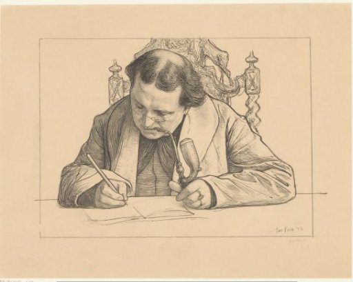 Portrait of the writing Abraham Kuyper