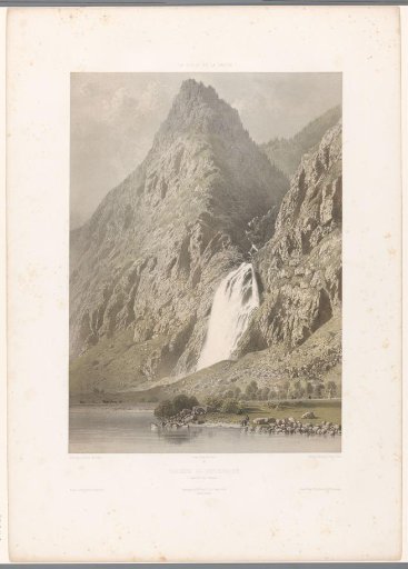 View of the waterfall of Pissevache