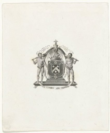 Shield with motto