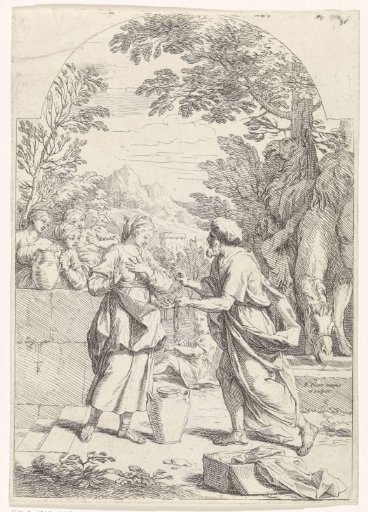 Rebekah and Eliezer at the well