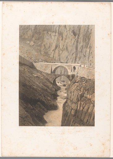 View of the Devil's Bridge over the Schöllenen Gorge