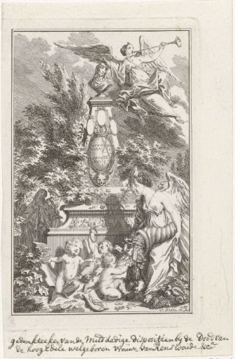 Allegorical monument in memory of Maria Duyst van Voorhout, 1754