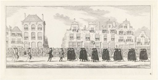 Courtiers in the funeral procession of Princess Anna of Hannover in Delft, 1759