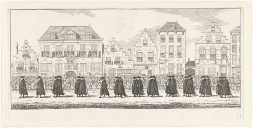 Courtiers in the funeral procession of Princess Anna of Hannover in Delft, 1759