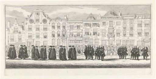 Members of the States-General and courtiers in the funeral procession of Princess Anna of Hannover in Delft, 1759