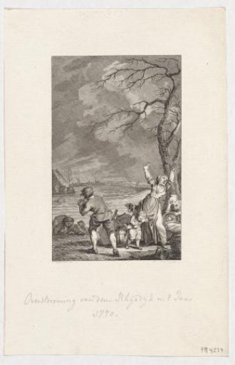 Flooding of the Rhine Dike in Gelderland, 1770