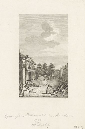 Riot on the Butter Market in Amsterdam, 1748
