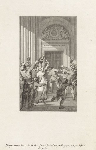 Storming of the mayor's chamber in the Amsterdam town hall, 1747