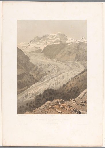 View of the Gorner Glacier and the Breithorn