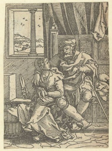 Seated couple in an interior