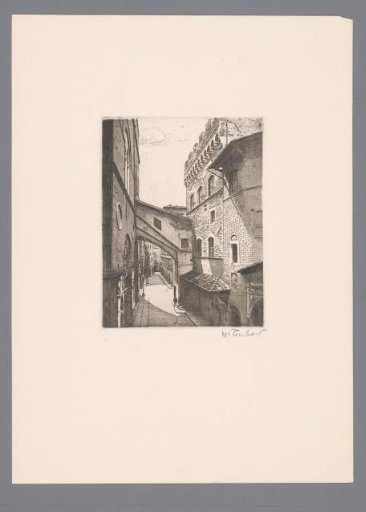 View of Via dell'Arte della Lana in Florence