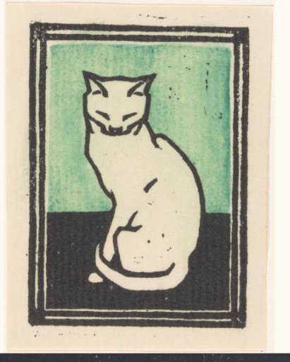 Seated Cat with Closed Eyes